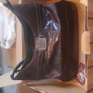 Brighton bag Hp boxed Kennedy croc embossed gorgeous leather shoulder bag 🎒